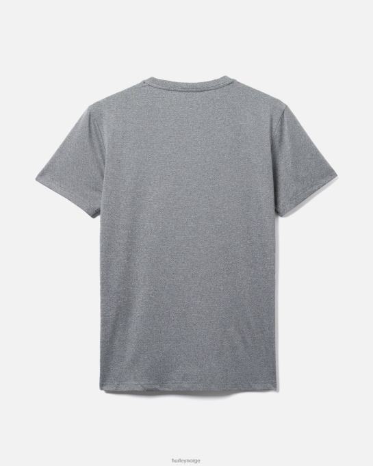 klær menn Hurley exist bootcamp breathe mesh kortermet ytelse t-skjorte grå/svart R406L53