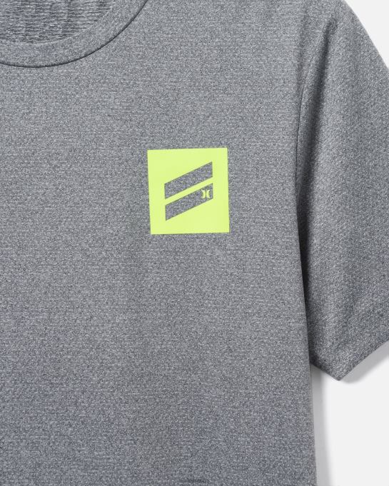 klær menn Hurley exist bootcamp breathe mesh kortermet ytelse t-skjorte grå/svart R406L53