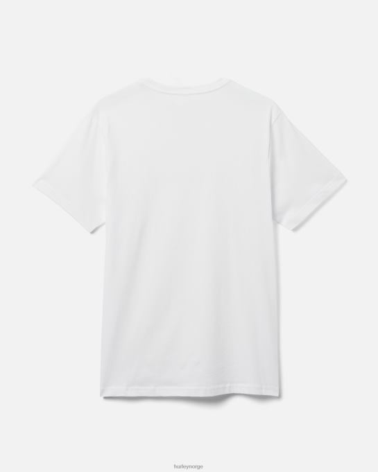 klær menn Hurley finnes grafisk t-skjorte i bomullsjersey med logo med logo hvit R406L37