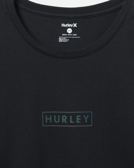 klær menn Hurley finnes grafisk t-skjorte i bomullsjersey med logo med logo svart R406L32