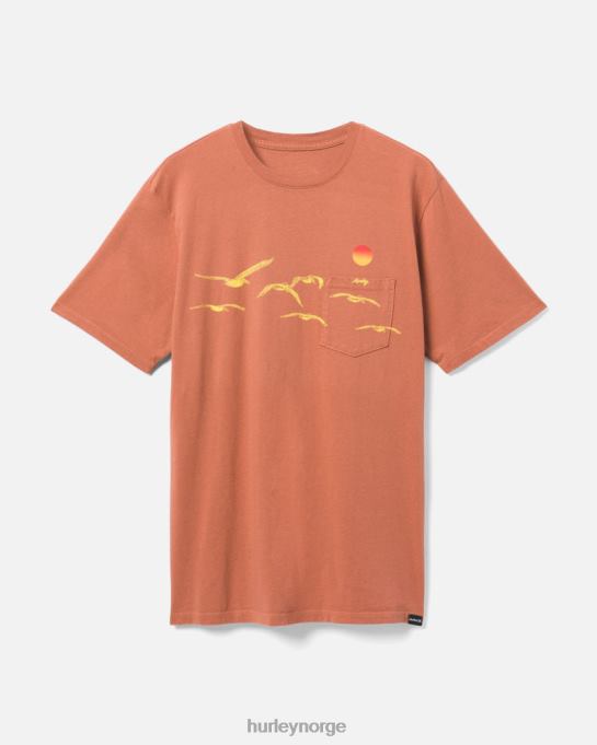 klær menn Hurley hverdags flokklomme t-skjorte zion rust R406L360