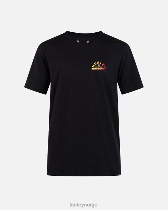 klær menn Hurley hverdags halvmåne kortermet t-skjorte svart R406L64