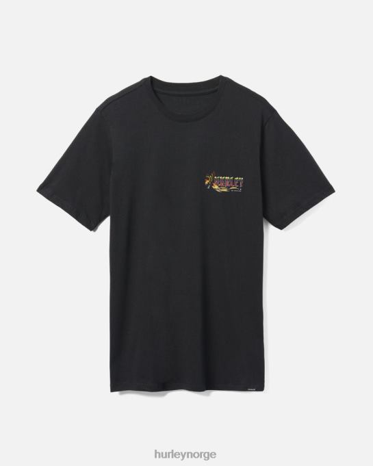 klær menn Hurley hverdags pirat papegøye t-skjorte svart R406L359