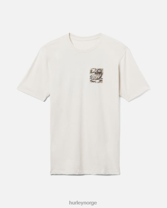 klær menn Hurley hverdags t-skjorte med fire hjørner bein R406L305