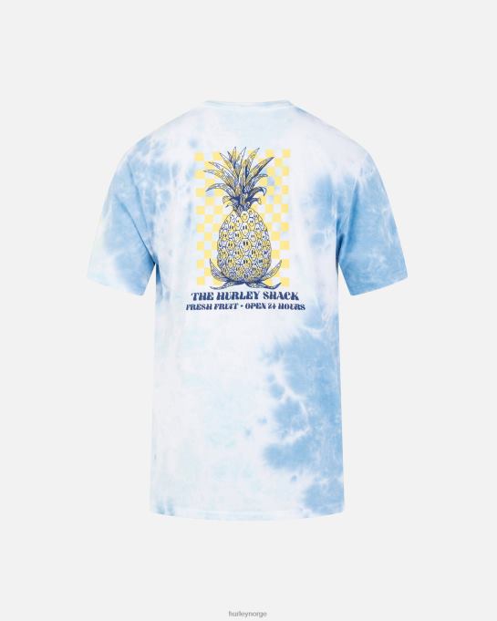 klær menn Hurley hverdags tie dye trippy ananas kortermet t-skjorte blå drøm R406L8