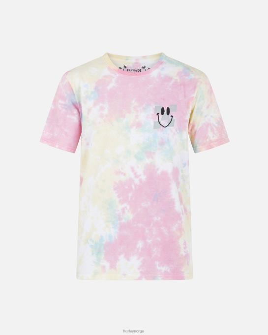 klær menn Hurley hverdags tie dye trippy ananas kortermet t-skjorte eggeskall R406L65