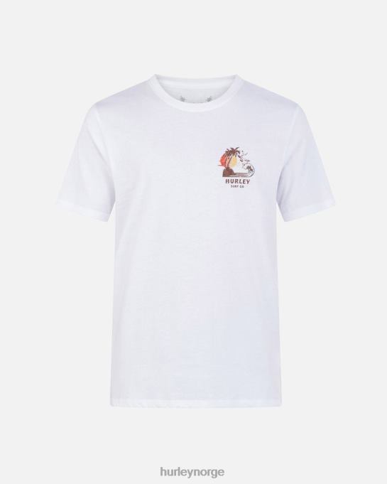 klær menn Hurley hverdags øyfest kortermet t-skjorte hvit R406L66