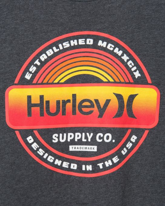klær menn Hurley hverdagsetikett med kort ermet svart lyng R406L357