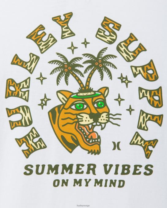 klær menn Hurley hverdagsvasket sommervibes kortermet hvit R406L368