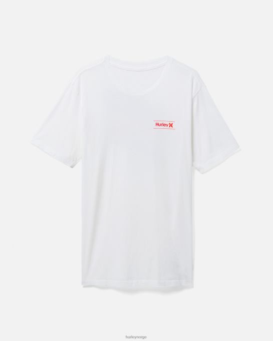 klær menn Hurley hverdagsvasket t-skjorte med korte ermer hvit R406L379