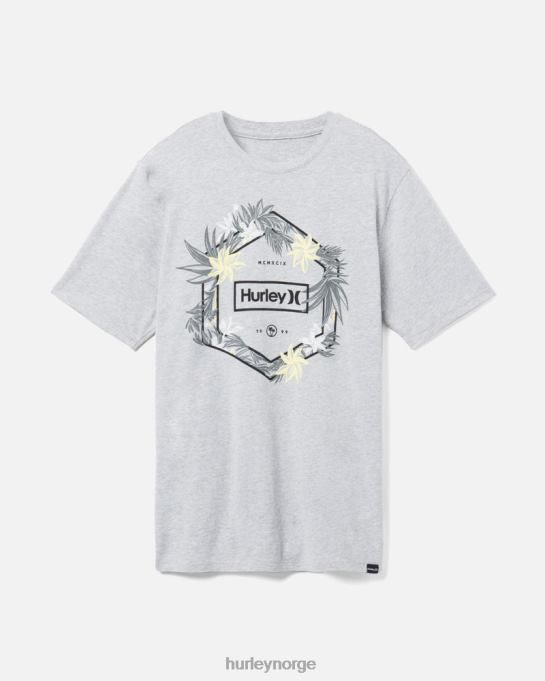 klær menn Hurley jungler t-skjorte til hverdags mørkegrå lyng R406L285
