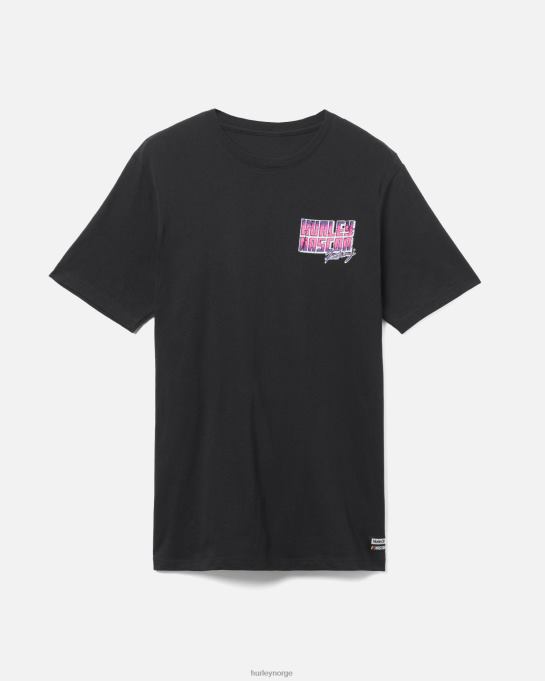 klær menn Hurley nascar x hverdags raskere kortermet t-skjorte svart R406L267