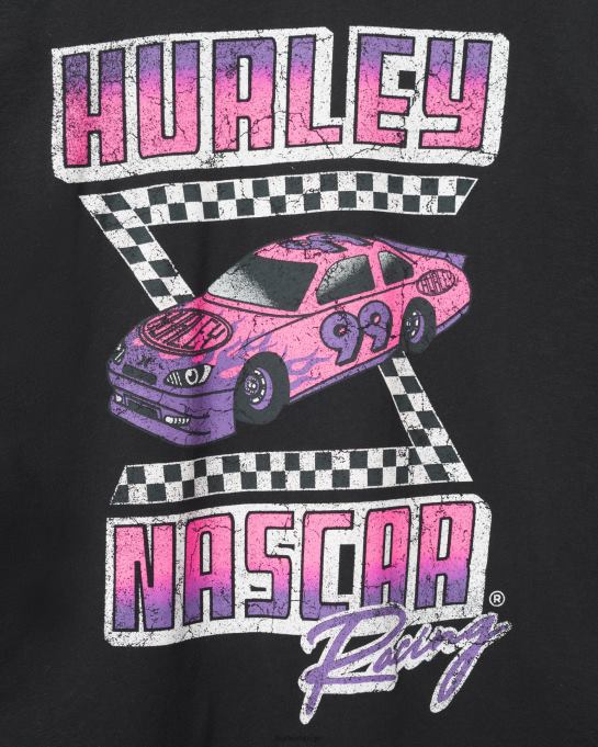 klær menn Hurley nascar x hverdags raskere kortermet t-skjorte svart R406L267