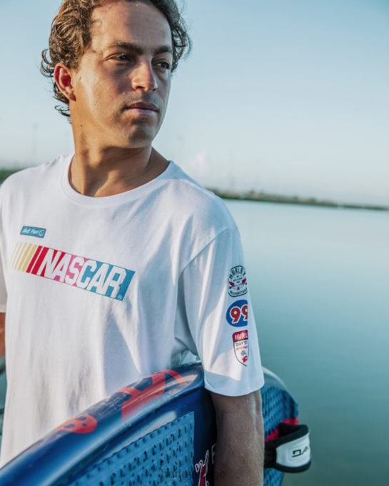 klær menn Hurley nascar x hverdagslapp med kortermet t-skjorte hvit R406L261