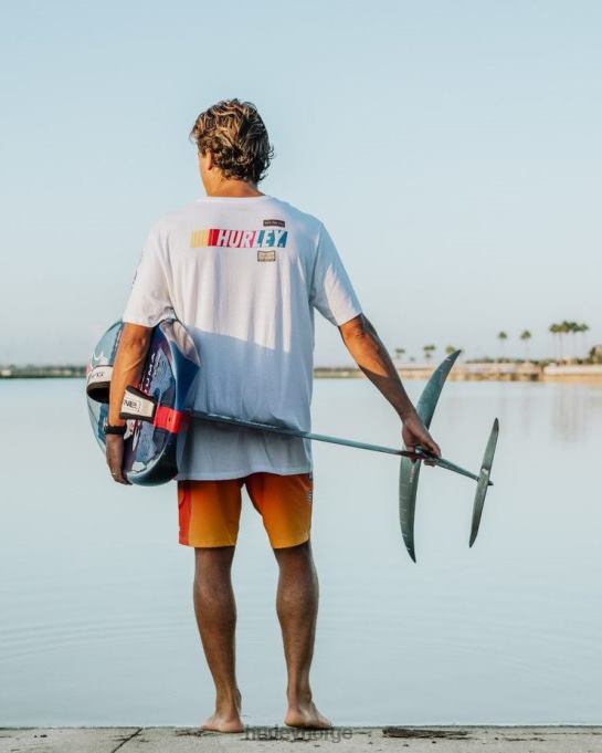 klær menn Hurley nascar x hverdagslapp med kortermet t-skjorte hvit R406L261