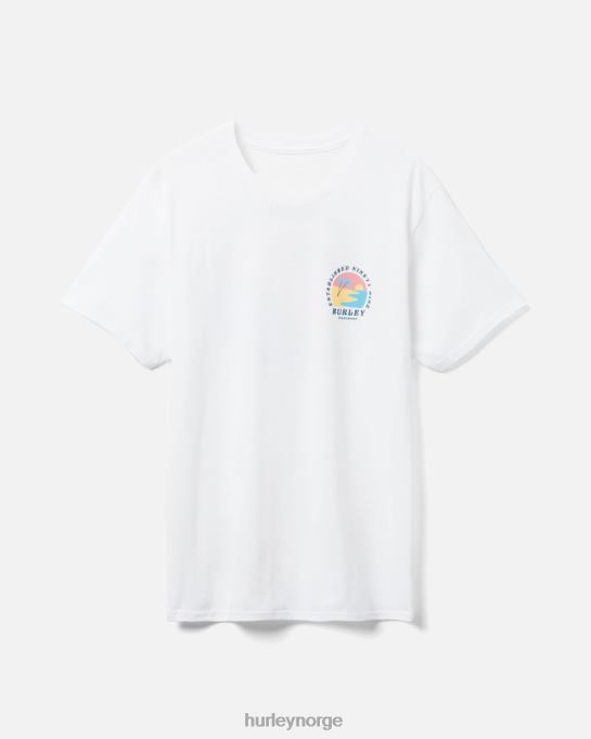 klær menn Hurley resirkulert soloppgang t-skjorte til hverdags hvit R406L309