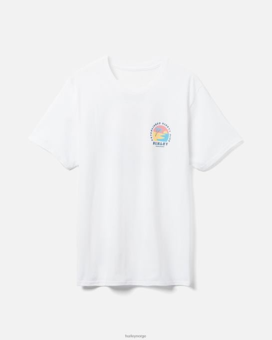 klær menn Hurley resirkulert soloppgang t-skjorte til hverdags hvit R406L309
