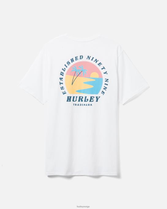 klær menn Hurley resirkulert soloppgang t-skjorte til hverdags hvit R406L309