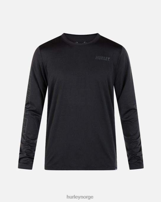 klær menn Hurley h2o-dri easton upf langermet topp svart lyng R406L15