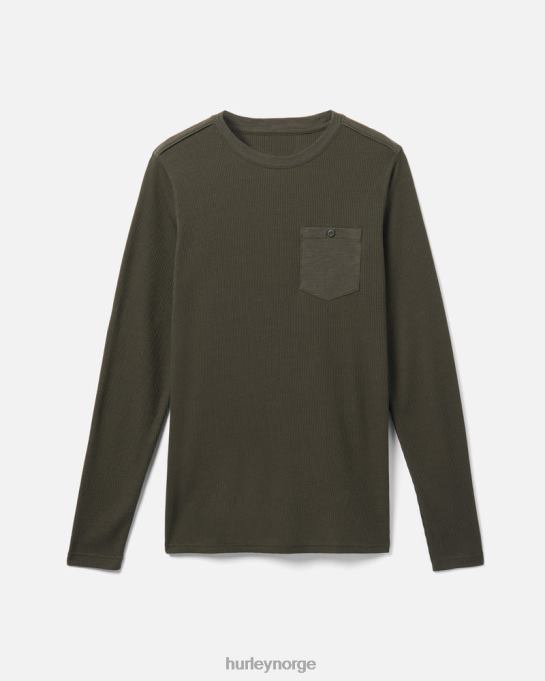 klær menn Hurley langermet felton termisk mannskap mørk grønn R406L388