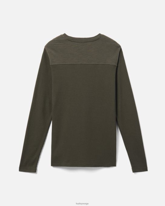 klær menn Hurley langermet felton termisk mannskap mørk grønn R406L388