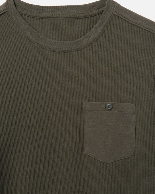 klær menn Hurley langermet felton termisk mannskap mørk grønn R406L388