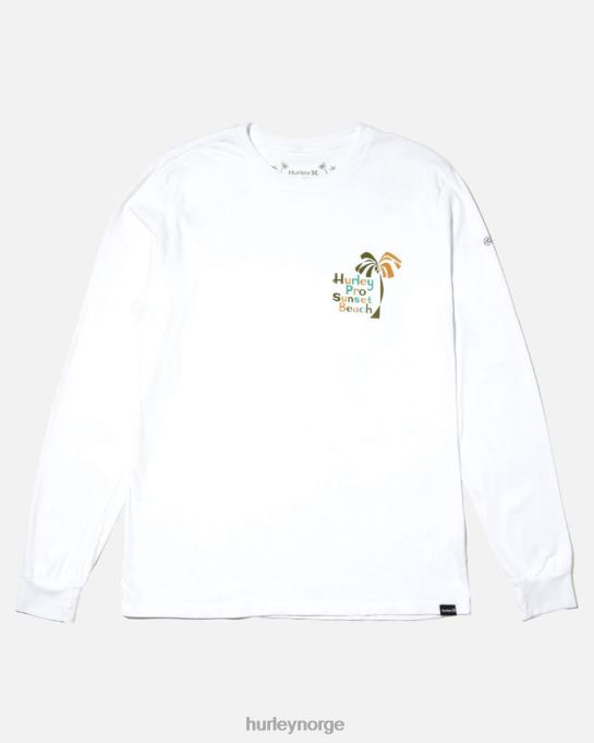 klær menn Hurley pro sunset beach langermet t-skjorte hvit R406L404