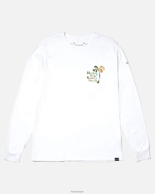 klær menn Hurley pro sunset beach langermet t-skjorte hvit R406L404