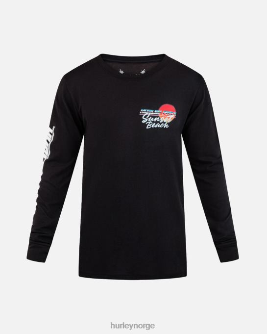 klær menn Hurley pro sunset beach langermet t-skjorte svart R406L298