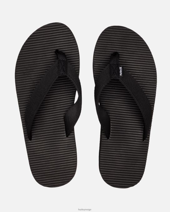 sko menn Hurley en eneste sandal svart R406L87