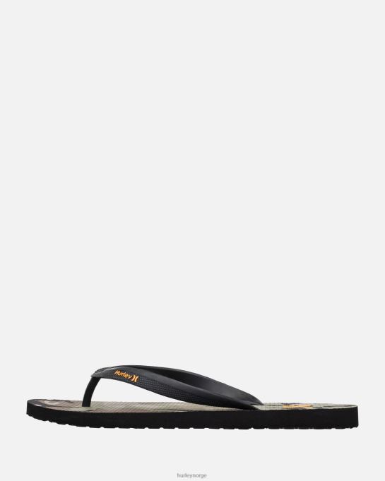 sko menn Hurley ikon trykte sandaler svart R406L90