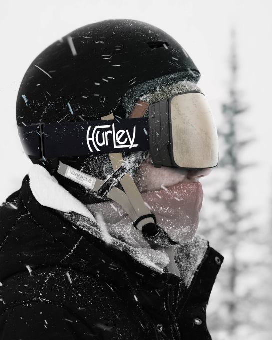 tilbehør menn Hurley helix voksen snøbriller + magnetisk linse sølv speil R406L458